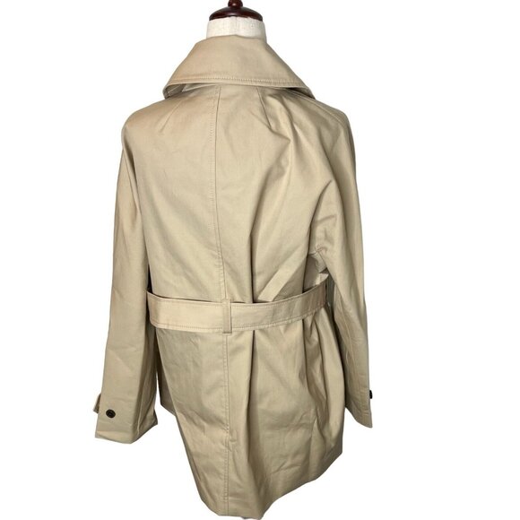 J.Crew $298 Short Trench Coat Vintage Khaki Size S BJ979 - Picture 5 of 7